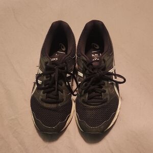 Asics Black and White Running Shoes
